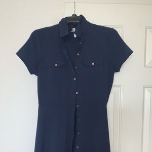 Navy button up dress from Ross